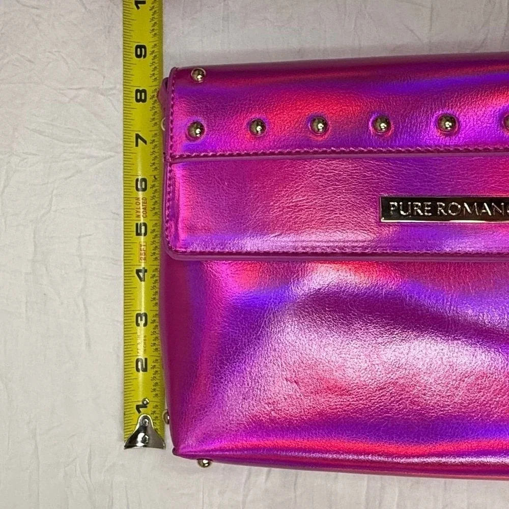 Pure Romance hot pink iridescent bag purse handbag-‎ dimples Barbiecore girly
